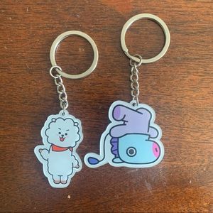 BT21 RJ & Mang Acrylic Keychains